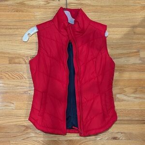 Aeropostale Women's Bright Red Puffer Vest